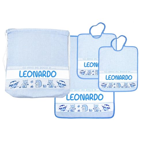 Bavoirs éponge et sac à dos : le set de maternelle personnalisé en coton pour la rentrée