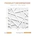 LEVOWAY 33 Pack 3D Wall Panels for Interior Wall Decor, 12''x12'' White Accent Textured Wall Panels, Wall Covering Panles for Living Room, Gaming Room, TV Background, Cover 32 Sq.Ft