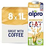 Alpro Oat Drink - 100% British Oats - Plant-Based Long Life Dairy Free & Lactose Free Milk Alternative - 1L (Pack of 8)