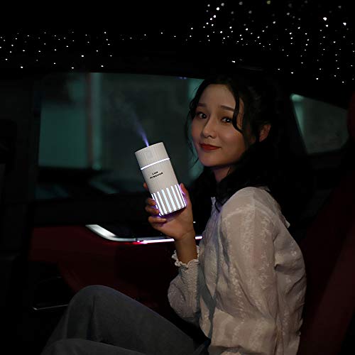 Anself 320 ml umidificador de ar com led night light mini ventilador purificador de ar purificador d