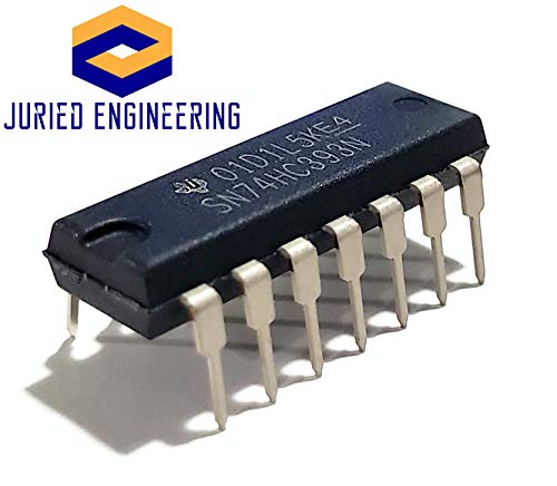 sn74hc393n sn74hc393 74hc393 dual 4-bit binary counters breadboard-friendly ic dip-14 pack of 5