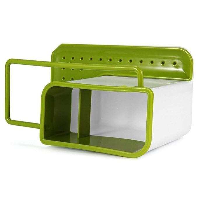 Rdipsie 3 In 1 Countertop Kitchen Sink Organizer For Dishwasher Liquid,Brush,Cloth,Soap,Sponge,Etc.-(Pack Of 1,Plastic,Tiered Shelf) 1