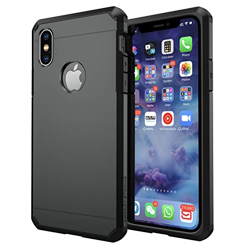 Impactstrong Iphone X/Xs 5.8" Case - Heavy Duty Protection, Shock-Absorbent, Gun Black #TOP30