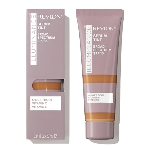 Revlon Sérum Teinté Illuminance, Triple Acide Hyaluronique, Unifie le teint au fil du temps et hydrate tout au long de la journée, SPF 15, 417 Warm Caramel, 28 ml