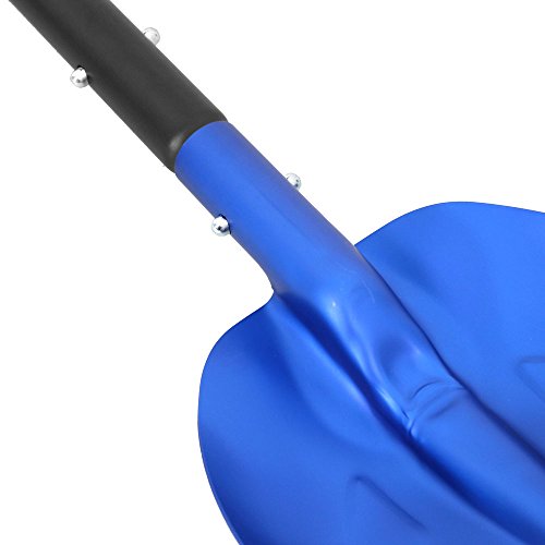 CASL Brands Collapsible Emergency Utility Snow Shovel with 8-Inch x 11-Inch Blade and Carrying Bag - Multipurpose Winter or Camping Shovel for Car - Portable Compact Design - Blue