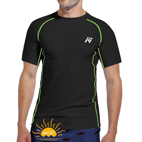 MEETWEE Herren Rash Guard Rash Vest Männer Langarm/Kurzarm UV Schutz...
