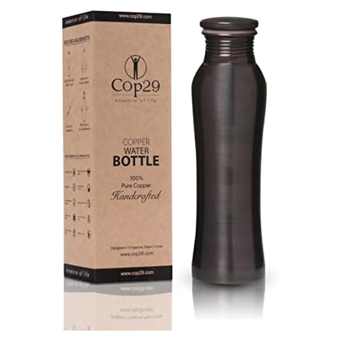 COP29 ESSENCE OF LIFE Handmade Premium Design 100% Pure Copper Fairy Antique Water Bottle : Joint Free, Leak Proof with Ayurvedic Health Benefits, Gift Packing- 900ml Cover