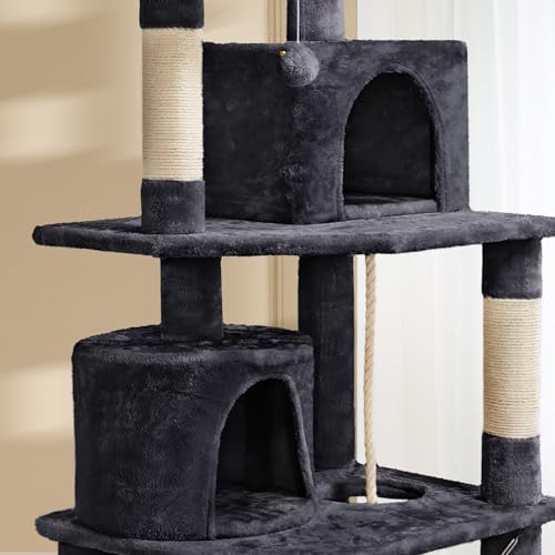 Árbol para gato negro de 24 x 19 x 62 pulgadas miniatura 3