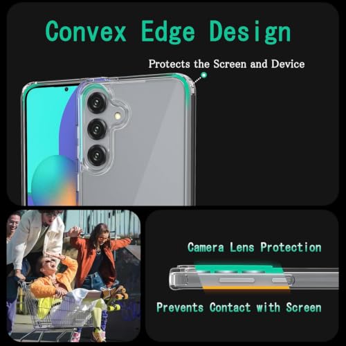 Image of ONES for Samsung Galaxy S26 Slim Case Clear, [PC + TPU Hybrid] [Military-Grade Drop Guard ] [Anti-Yellowing][ Anti-Slip ], Shockproof Silicone Hard Cover, Scratch Resistant, Transparent Case