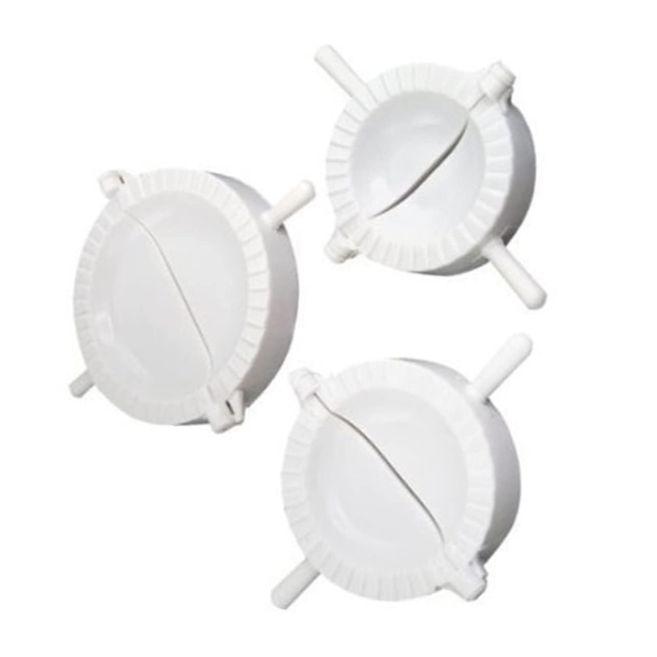 COLLBATH Pie Press Pierogi Maker Set of 3 Dumpling Moulds for Stickers Pastries Lightweight Easy Release Plastic Dishwasher Safe