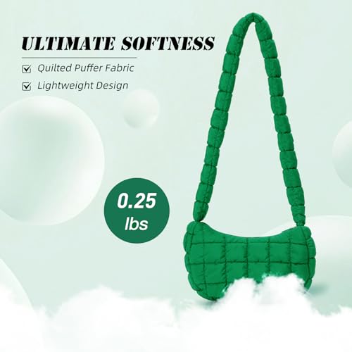 Image of Women Quilted Small Crossbody Bag Puffer Shoulder Bag Ladies