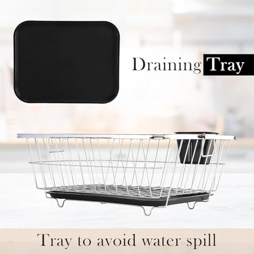 Image of RADIANT Basket Drainer & Dish Drainer Basket for Kitchen /Utensil Stand for Kitchen /Dish Drying Rack with Drainer /Bartan Stand /Dish Rack (Large)