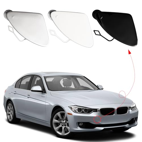 CZShiYue Front Bumper Tow Hook Cover Towing Eye Cap Fit for BMW F30 F31 3 Series 320i 328i 335i 2012 2013 2014 2015 51117293116 (Unpainted, Right Passenger Side)