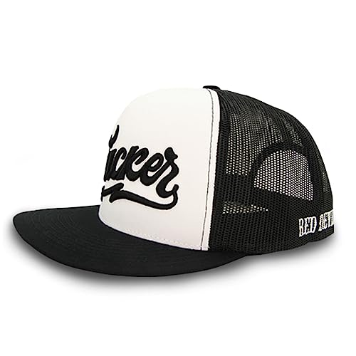 Gorra Trucker 5-Panel Blanco/Negro Ajustable miniatura 3