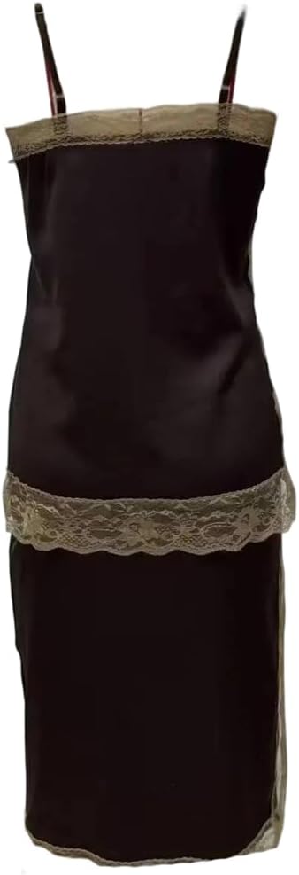 Women's Lounge Set V Neck Lace Top Midi Skirt Split Solid Slim Fit Casual Set