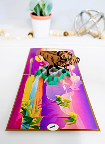 Image of Rykamia Dinosaur Pop Up Card - T-Rex & More, Perfect for Kids' Birthdays & All Occasions