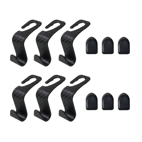 12 Stück Autositz Zurück Haken -Sitz KopfstüTzen, Auto-Haken Schwarz Auto Aufbewahrungshaken, Universal Kunststoff Auto Handtaschen Haken, Auto Aufhänger Organizer