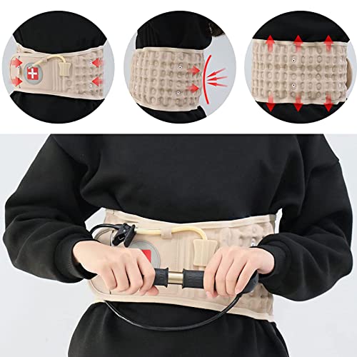 Cinturón de descompresión para la Espalda, Faja Lumbar para aliviar el Dolor Lumbar, Dispositivo de tracción de Aire Lumbar para Adultos, cinturón de descompresión Lumbar