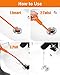 25 Inch Snake Drain Clog Remover Tool, 6PCS Hair Drain Cleaner Tool, Hair Cather Shower Drain Tool, Drain Auger hair Cleaning Tool for Shower Kitchen Sink Bath Tub Bathroom