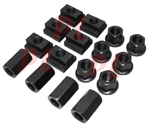 52pc T-Slot 1/2 End Clamping Kit – Flange Coupling Nut Step Block Set, Unbranded