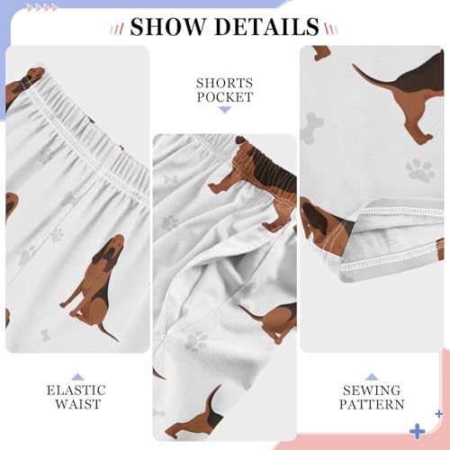 Boys' Pants Dogs Bloodhound Long Bottoms Jogger Pants Elastic Waist Trousers with Pockets S-XL4