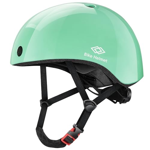 Mixiu 自転車ヘルメット 子供用自転車ヘルメット 幼児 大人 CE認証 全方位保護 サイズ調整可能 こども ヘルメット 超軽量 通気性 内装パッド2個入り 取り外し可能 通学 スキー スケートボード スポーツヘルメット 男女兼用 (S, ライトグリーン