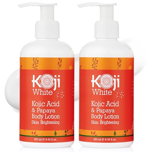 Koji White Kojic Acid & Papaya Body Lotion, Women Gift Sets for Exfoliating, Skin Brightening,...