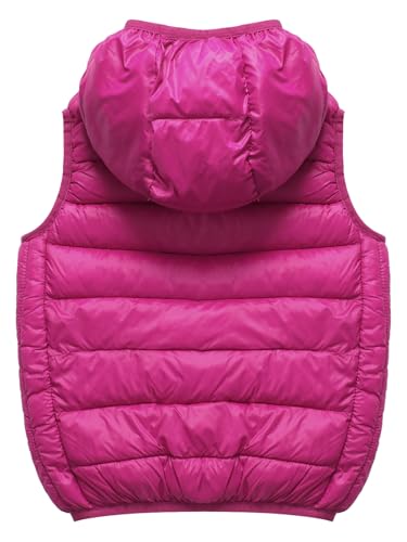 Boys Girls Zip Up Puffer Hooded Vest Unisex Kids Padded Down Jacket Casual Sleeveless Coat Warm Outwear4