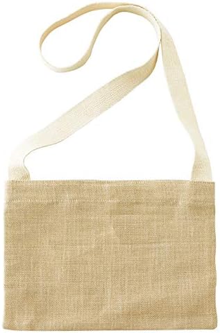 Amazon Co Jp ジュート コットンサコッシュ ナチュラル ハンドメイド 麻 バッグ シューズ バッグ