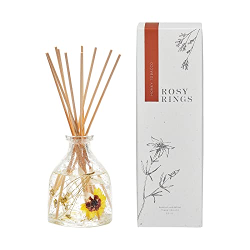 Rosy Rings 6 oz Botanical Diffuser - Reed Diffusers for Home with Aromatherapy Scented Oil Diffuser Sticks Reed Diffuser Set, Scented Sticks Diffuser Home DÃ©cor