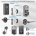 keyless Entry Door Lock deadbolt with Handle Set- Front Door Fingerprint Smart Locks with 2 Lever Handles-Electronic Keypad Code Deadbolt -App Control, Digital Password,Auto Lock,Easy to Install