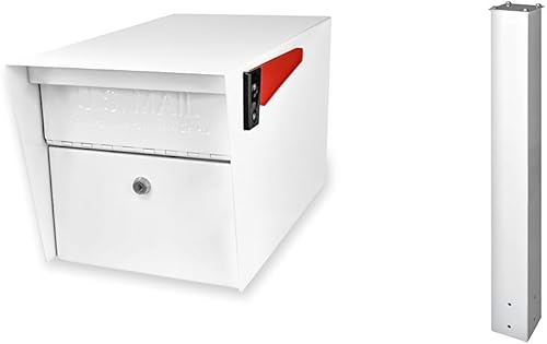 Miniatura 8 de Mail Boss 7521 Mail Manager Buzón con bloqueo, grande, negro y granito y 7121, poste de montaje negro en el suelo, 43 x 4 x 4 pulgadas, para uso con