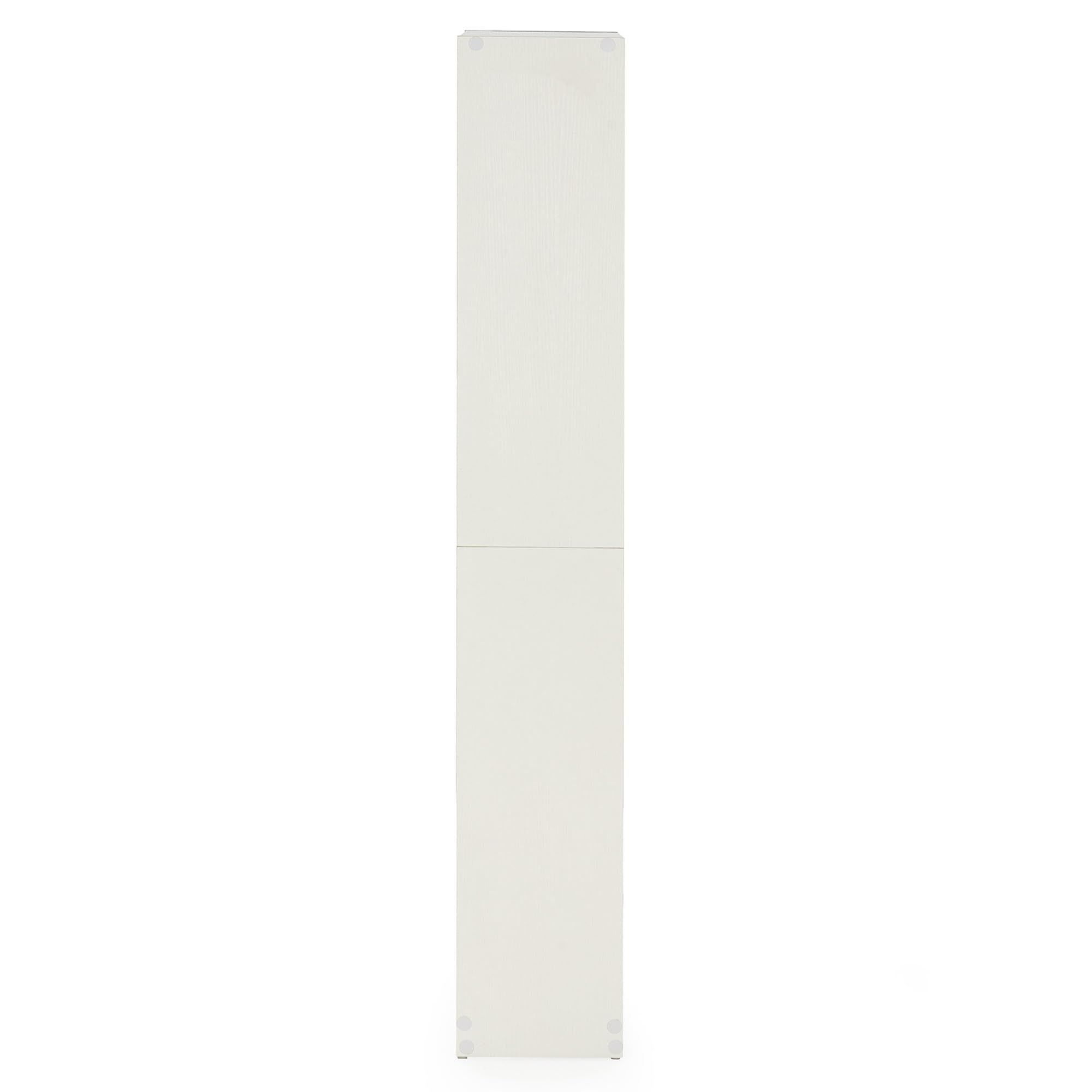HOMN LIVING Scarpiera Ángel con 4 porte, Bianco, Mobili Ausiliari, 63 cm (larghezza) 24 cm (profondità) 150 cm (altezza)