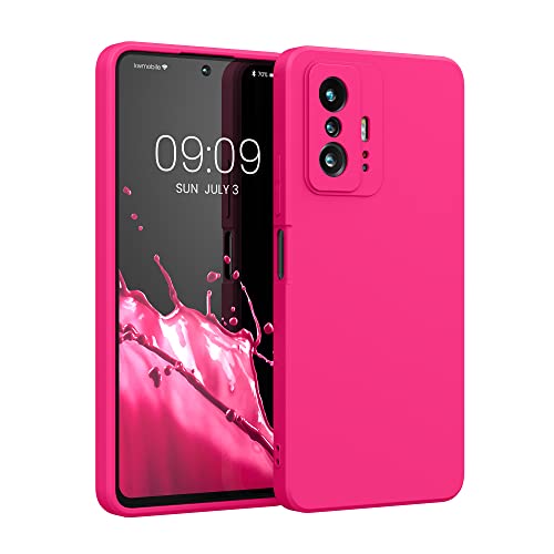 kwmobile Custodia Compatibile con Xiaomi 11T / 11T Pro Cover - Back Case per Smartphone in Silicone TPU - Protezione Gommata - rosa shocking