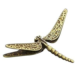 QUMIIRITY Lifelike Dragonfly Model Figurine Solar ...