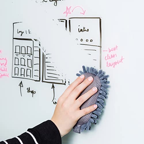 U Brands Borrachas de microfibra Shag secas, laváveis, 1 pacote (582U04-16), tamanho regular