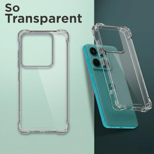 Image of Fashionury Clear Back Cover Case for Motorola Moto Edge 60 Fusion 5G | Anti-Yellow Acrylic Hard Back + Soft TPU Bumper | Shockproof 360 Protection | Slim Transparent Bumper Case (Clear)