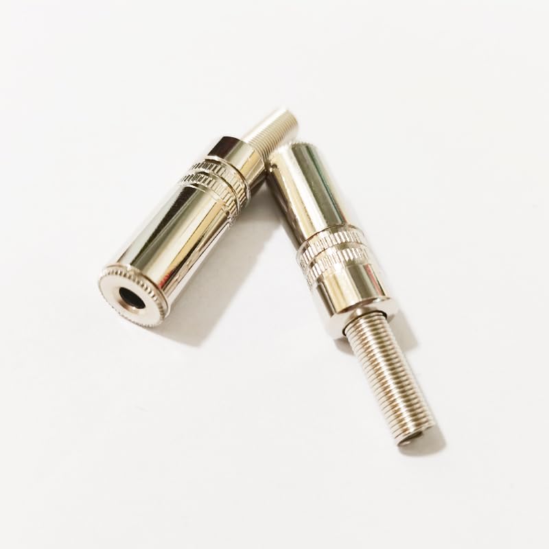Wiring Connecting Terminals - NCHTEK Metal Shell 3.5mm Jack Stereo Audio Female Socket Connector for 3.5 Male Headphones Speaker Cable 100 pcs,