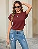 Totatuit Women Loose fir Crop Tops Short Sleeve Hi... #1