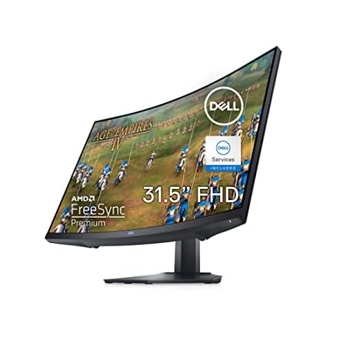 Dell S3222HG 32-inch 165Hz Curved Gaming Monitor - Full HD (1920 x 1080) Display, 1800R Curvature, AMD FreeSync, 4ms Grey-to-Grey Response Time (Super Fast Mode), 16.7 Million Colors - Black