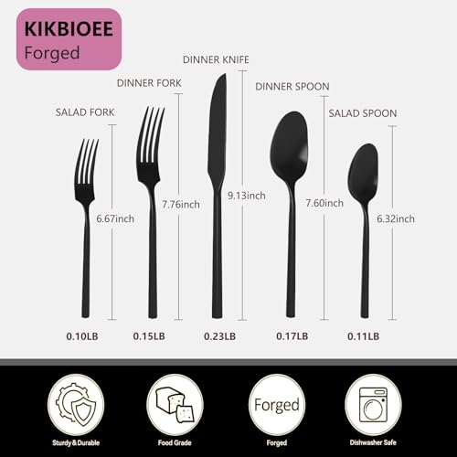 Black-20-Piece-Forged-Stainless-Steel-Silverware-Set-Hexagon-Handle-Flatware-Modern-Mirror-Finish-Cutlery-Set-Service-for-4-Dishwasher-Safe Black 20 Piece Forged Stainless Steel Silverware Set Hexagon Handle Flatware Modern Mirror Finish Cutlery Set Service for 4 Dishwasher Safe