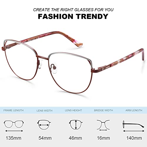 Image of CARFIA Cateye Womens Blue Light Blocking Glasses CA6205