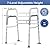 Takuyada Stand Alone Toilet Safety Rails, Adjustable Toilet Safety Frame, Toilet Rails for Seniors, Foldable Toilet Safety Frames & Rails, Toilet Bars for Elderly and Disabled (400LBS)