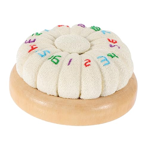 OSALADI Pumpkin Design Wooden Pin Cushion Embroidery Needle Holder Cross Stitch Pin Pad Home Needle Pad Insert