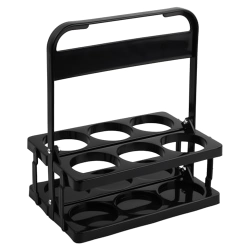 Focenat Portador de Cerveza con 6 Agujeros, Soporte para Botellas de Cerveza, Cesta de Cerveza de Plástico, Plegable Portador de Bebidas para Picnics, Camping, Fiestas, Bares, Restaurantes