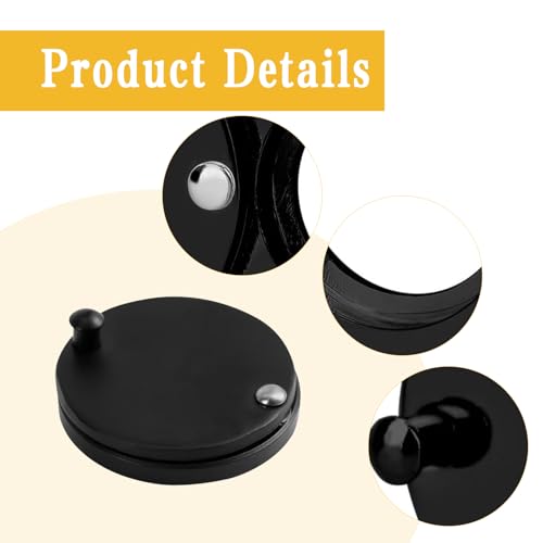 Türspion Abdeckung,Türlochabdeckung mit Selbstklebendem,Gucklochabdeckungen,Gucklochabdeckung mit Selbstklebendem Installationswerkzeug,für Wohnungstür Gucklochschutz,für Hotel Zuhause (Schwarz)