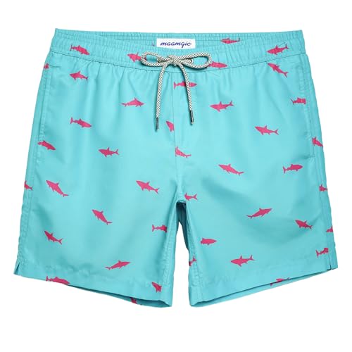 Image of maamgic Mens Swim Trunks Quick Dry Swim Shorts with Mesh Lining Funny Swimwear Bathing Suits 7inch