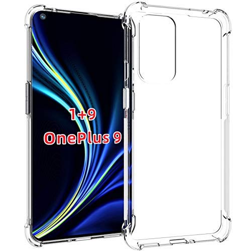 HYPER® Compatible with ONEPLUS 9/ONE PLUS9 Transparent Crystal Clear Back Cover Shock proof Soft Case Cushioned Edges for Ultimate Protection For ONEPLUS 9/ONE PLUS9 By HYPER® Compatible with(Transparent)(BOOM)