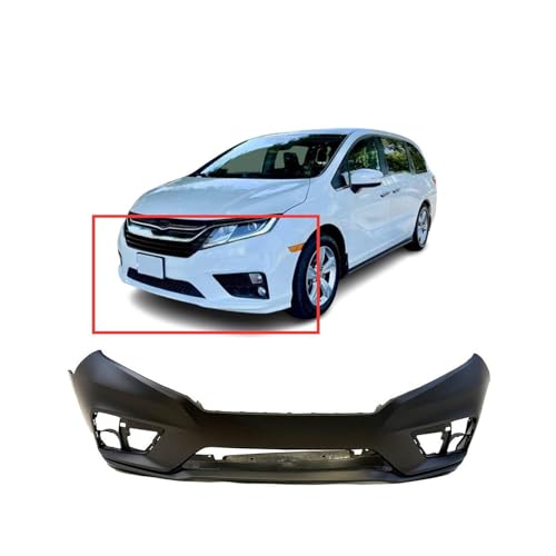 Image of FitParts Compatible with Honda Odyssey 2018-2020 Front Bumper Cover | Primed, With Fog Light Holes, Ready to Paint, OEM 04711THRA00ZZ, HO1000310