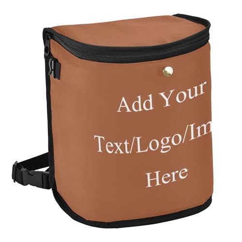 Image of Wudan Custom Terracotta Car Trash Can with Lid Lid Leak Proof Trash Can Bin for Men Truck Accessories